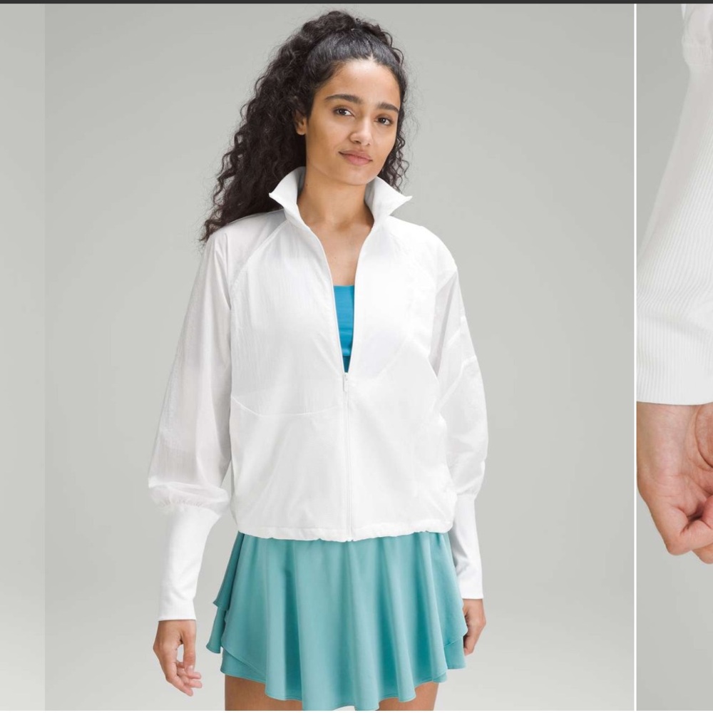 Lululemon Lightweight Tennis Full-Zip Track Jacket White size 8